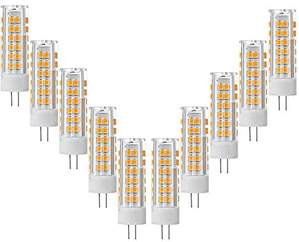 ZHIYUE 10er G4 7W LED Glühbirnen Warmweiß 3000k 700 Lumen AC220-240V Nicht dimmbar Ersetzen G4 70w Halogenbirne, 360° Beam Bi-Pin G4 Sockel JC Typ,Wohnzimmer Kronleuchter,Wandleuchten,Küche