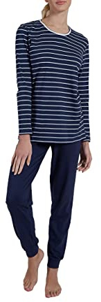 Götzburg Damen Langarm Zweiteiliger Pyjama Schlafanzug aus Baumwolle 44