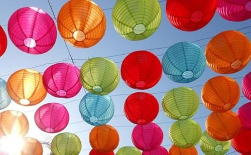 Lampions Paquet Nylon - Couleur Mix - 54 pcs