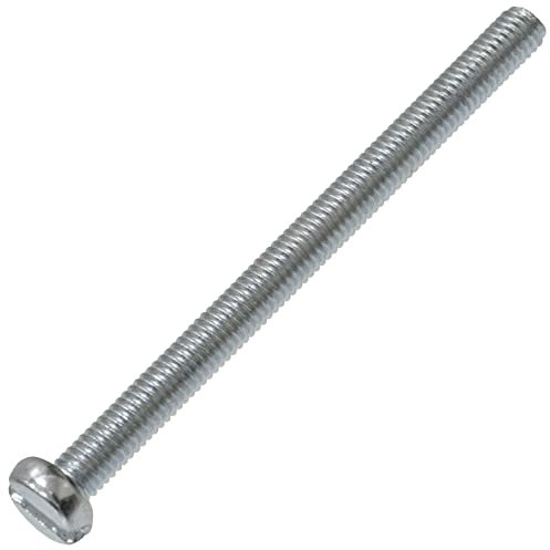 AERZETIX - C60129 - Lot de 50 Vis à métaux à tête cylindrique M3x40 mm à empreinte fendue S - boulon d'assemblage - DIN 84 - dureté 4.8 - en acier zingué - couleur argent