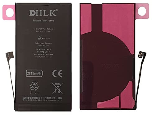DHLK® TI Line Batteria compatibile con iPhone 12/12 Pro (A2172, A2402, A2404, A2403, A2341, A2406, A2408, A2407) - Capacità 2815 mAh
