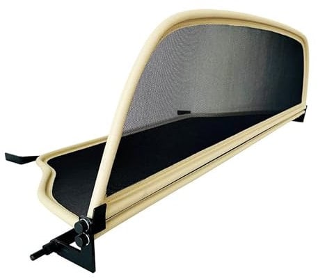 PureWind Windschott kompatibel mit Audi 80 Typ 89 Baujahr 1991-2000 (Beige) – Windschott Universal mit Schnellverschluss ohne Tasche