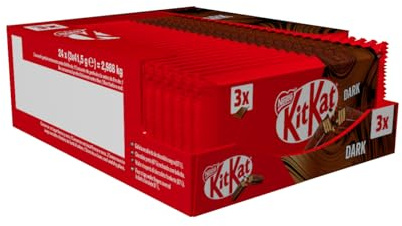 Kit Kat NESTLÉ Barritas de chocolate negro, pack 24 unidades (3x41.5g)