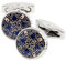 Jonwo Filigranes Blumenmuster Design Herren Manschettenknöpfe Runde Silber Manschettenknöpfe Men Cufflinks Hochzeit Hemd Party Geburtstag Jubiläum Kleid