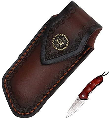LONGHAO Taschenmesser Tasche,Leder Messerscheide,Messer GüRteltasche Leder,Tasche Klappmesser Scheide,Messertasche FüR GüRtel,Leder Jagdmesser Tragbare Beutel,FüR Outdoor (Messer nicht enthalten)