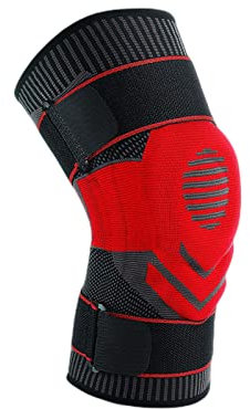 HACLEN Patella Kniebandage, 2 StüCk Kniebandage Damen MäNner, Voltactive Kniebandage, OrthopäDische Kniebandage, Arthritis Acl Gelenkschmerzen Laufen Volleyball Sport,Rot,XL