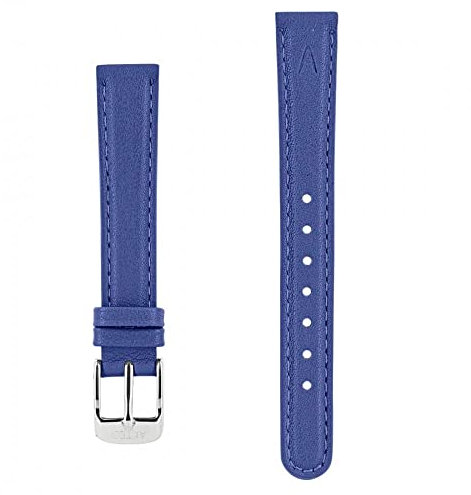 Akteo Uhrenarmband Leder Couture Silberschnalle 14 Hellblau