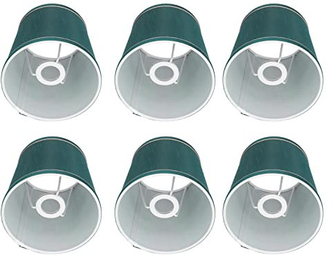 Lampenschirm, E14 6 Stück für Home Wandlampenschirm Stehlampe (Dunkelgrün (PX198))