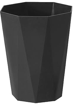 SUIOPPYUW Dustbin Effective Ergonomic Durable - Say Goodbye To Messy Spaces Household Trash Can Plastic Garbage Bins Wastebasket, black, L