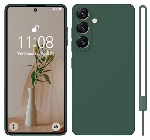 HGH Handyhülle für Samsung Galaxy S23 FE 5G Hülle, Soft Silikon TPU Case Ultra Dünn Microfiber Kameraschutz Rundumschutz Anti-Kratzer Schutzhülle für Samsung Galaxy S23 FE - Grün