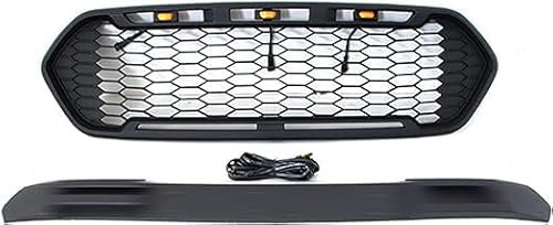 Centre Grill Panel Grill for Ford Transit Custom 2014-2021, Car Upper Bumper Hood Mesh Grid Front Bumper Grille Radiator Kidney Grills,A