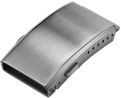 Veciado Fibbia 'Orologio Chiusura Pieghevole di Sicurezza Fresata Chiusura di Ricambio per Cinturino in Acciaio Inossidabile, 18 Mm