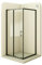 Moments of Glass - Mampara de Ducha Dora 95x110x190cm | REVERSIBLE | Puerta corredera, Ajuste 92,5-94,5 x 107,5-109,5cm | Perfiles negros, cristal de seguridad ESG Satinado de 6mm
