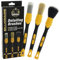 SUMEX S Set de pinceaux Detailing Billionaire Idéal pour Nettoyage de Voiture Kit Detailing de 3 pinceaux Nettoyage de détail intérieur et extérieur