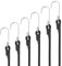 Corda Elastica,6 Corde Elastiche con Gancio Cinghie Elastiche 100 CM Elastici con Ganci per Teloni Portapacchi Auto Moto Bici,Nero.