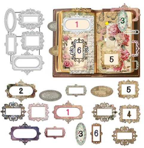 BENECREAT Kohlenstoffstahl Stanzen, Nummer Tags Label Frame Schneiden Schneiden Stirbt Schablonen für DIY Scrapbooking, Fotoalbum, Dekorative Prägung, Nummer Tag machen, 0,8mm dick