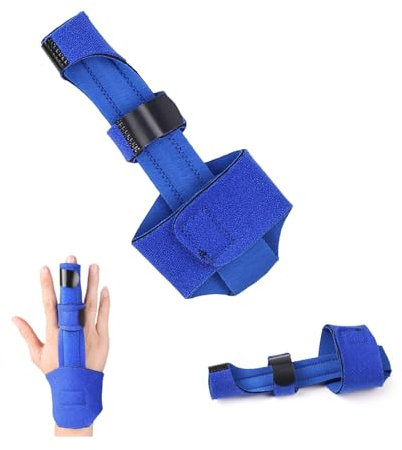 Wohlstand Soporte para dedo en gatillo, férula para dedo mejorada, órtesis para dedo, soporte de placa de aluminio para fracturas de dedos, artritis, tendinitis, dedo en gatillo (talla única)
