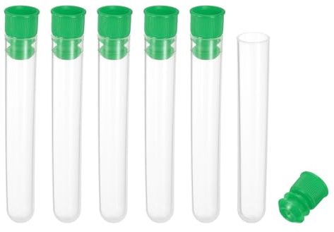 PATIKIL 3 Length Plastic Sewing Needle Storage Holder, 6 Pcs Portable Matte Embroidery Needle Pin Toothpick Storage Tubes Case for Craft Knitting, Green