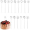 60 Metall Fotohalter, Metalldrähte Memo Clip, Fotohalter mit Klammern, Fotohalter Herz, Rund und Blütenförmig Fotohalter Hinweis Kartenhalter Tischnummer Clip, Flower Card Holder, für Party Hochzeit