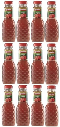 12 Flaschen a 200ml Granini Tomatensaft 40% in MEHRWEG Pfand Glas Flaschen Tomaten Trinkgenuss + Space Keks gratis a 45 g von Onlineshop Bormann