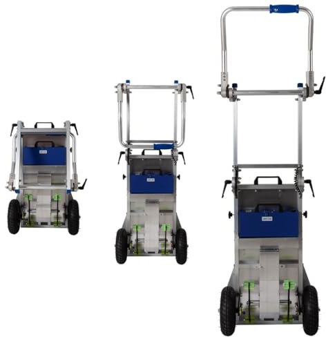 HZWJD Treppensteiger Elektrisch,Sackkarre Treppensteiger Elektrisch,Electric Stair Climber Aus Aluminiumlegierung,Mit Ausziehbarem Griff,Tragfähigkeit 200 Kg/440 Lbs A