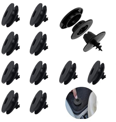 VINEST 20 Stück Fußmatten Auto Clips, Auto Befestigungsclips für Fußmatte, Plastik Fussmatte Auto Befestigung, 3-in-1 Universal Auto Fussmatten Fixclips Druckknopf zur Befestigung von Matten