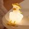 Auezona Enten Nachtlicht für Kinder, Silikon Stilllicht Baby, Touch Dimmbar Kinderzimmer, Wiederaufladbar LED Nachttischlampe Mit Timer & 3 Helligkeiten, Geschenke für Jungen Mädchen