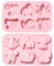 Stiesy 2Pcs 6 Cavity Cartoon Animal Silicone Moulds Reusable Butterfly Elephant Shaped Silicone Fondant Cake Mould Insects Baking Molds for DIY Soap Pudding Candy Chocolate Jelly