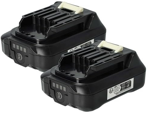 vhbw 2X Akku kompatibel mit Makita DMR108, DF333DSAX6, DS032, DMR202, DMR107 Baustellenradio, DMR110 Werkzeug (2500 mAh, Li-Ion, 12 V)