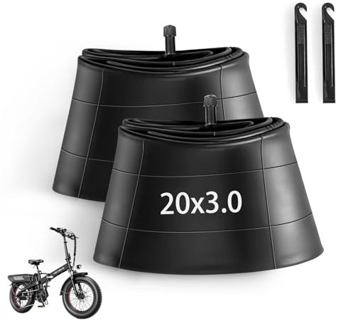 2er-Pack 20 Zoll Schlauch AV32mm Ventil, 20 x 3.0 Pannensichere Fahrradschläuche Kompatibel 20 Zoll EBike/Elektrofahrrad/Mountainbike