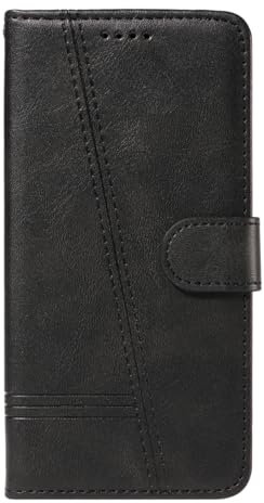 Wuhaizher for Motorola E15 Case Moto G05 Case Shockproof Leather Wallet Cover with Card Holder Slots Magnetic Flip Folio Kickstand Book Style Mobile Phone Case for Motorola Moto E15/G05, Black