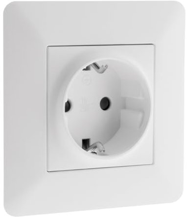Prise encastrable Schuko 16A - Blanc - Artezo - Zenitech
