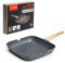 Crystals Non-Stick Classic Grill Frying Pan with Wooden Handle | Induction Frying & Griddle Pan for All Hobs | Small Frying & Steak Pan | Omelette Pan – A Griddle Non-Stick Cooking Pan (Classic Pan)