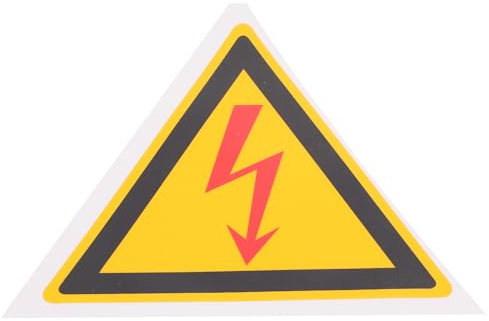 CHILDWEET Warnschild Für Elektrische Schläge An Geräten Sicherheitswarnschild Für Maschinen Klebe-warnschild Mit Dreieck-design Warnschild Für Stromschläge Robustes Und Langlebiges Material