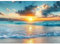 KEYIFA Strand Diamond Painting Set, 5D DIY Vollbohrer Basteln Bilder Diamond Painting mit ZubehöR, Meeresküste Crystal Art Foto Diamond Painting FüR Erwachsene, Home Wand Dekor 40x30cm