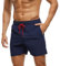 Monstoyo Costume Uomo Mare Asciugatura Rapida Costumi da Bagno Uomo Pantaloncini Mare con Tasche Zip Boxer Spiaggia Piscina Surf Fodera in Rete e Coulisse Regolabile M Marina