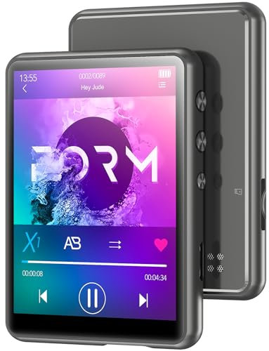64GB MP3 Player with Bluetooth 5.3 - MECHEN M3 Portable Lossless Sound Music Player with HD Speaker,2.4 Touch Screen Voice Recorder,FM Radio,Support 128GB TF Card