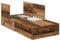 vidaXL Rustikales Bettgestell mit Schubladen | Massivholz für 100 x 200 cm Matratze | Wetterfeste Oberfläche | Perfe kt für Schlafzimmer | Holz Einzelbett modern, stilvoll, die Schlaflösung mit