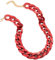 Klobige Acryl-Gliederkette – Hip-Hop-Harz-Choker für Damen und Herren, Einheitsgröße, Kunststoff, Achat