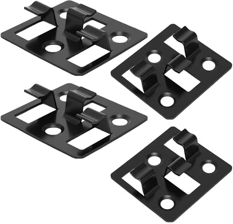 aleawol 100 Stück Terrassenclips Metall Edelstahl 7mm Versteckte | Terrassenbefestigung Stahl Clips,für WPC BPC Dielen Tischlerarbeiten Diy Dekor Terrasse Balkon (Schwarz Spalt 3mm Höhe 7mm)