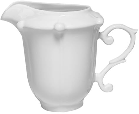 GLEAVI Pichet à Porcelaine Blanche Pichet à Café et Lait avec Poignée pour Restaurants et Cafés