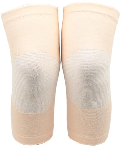 Hperu 1 paire de genouillères en bambou pour hommes et femmes, genouillères de compression élastiques et chaudes en bambou pour la course, le volley-ball, la salle sport, manches compression S