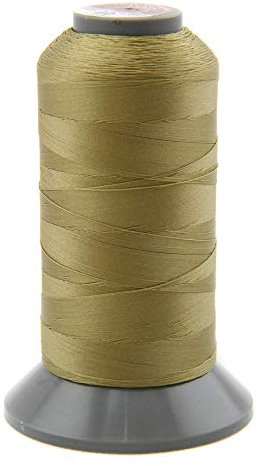 NTS Nähtechnik 1000m Nähgarn, Ledergarn 40 N, Farbauswahl, Filament Garn für Leder (Khaki)