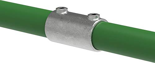 Fenau | Verlängerungs-Stück/Verbindungs-Stück, Außen-Rohrverbinder, Ø 60,3 mm, Temperguss galvanisiert, feuerverzinkt, inkl. Schrauben