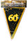 Udo Schmidt GmbH & Co Wimpelgirlande 60 Schwarz Gold zum 60.Geburtstag Party Dekoration Geburtstags Deko