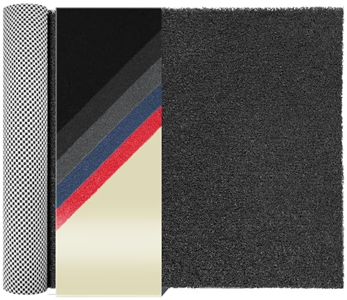 Primaflor Spaghettiläufer Lorenzo | 120 x 600 cm | Anthrazit | 1,20 m breit | 15 mm Sauberlaufmatte aus Vinyl für Nassbereiche und außen; wasserdurchlässig, UV-stabil und schnell trocknend