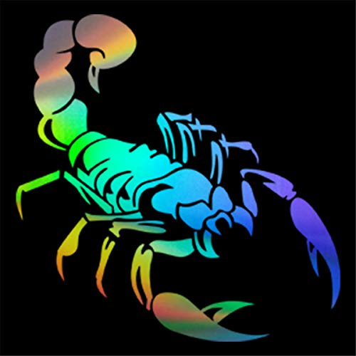 SUPERSTICKI Skorpion 20 cm Oilslick Aufkleber Hologramm Hologram Folie Aufkleber Autoaufkleber,Wandtattoo Profi-Qualität für Lack,Scheibe,etc.Waschanlagenfest