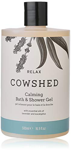 Cowshed Bath & Shower Gel 500ml | Relax Calming Body Wash for Women & Men | Natural Body Wash, No Parabens | Hydrating Vegan Shower Gel with Lavender and Eucalyptus Essential Oils