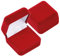 EYS JEWELRY Schmuck-Etui für Ring Ohrstecker Samt rot Ring-Box Schachtel Schatulle Geschenk-Verpackung
