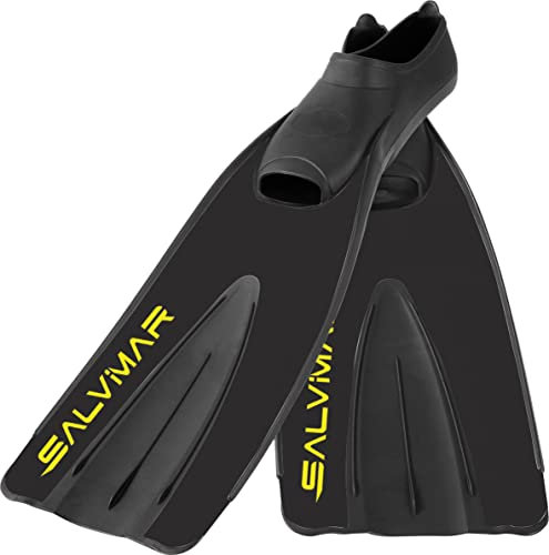 SALVIMAR Training Long, Pinna da Snorkeling Unisex Adulto, Nero, 38/39